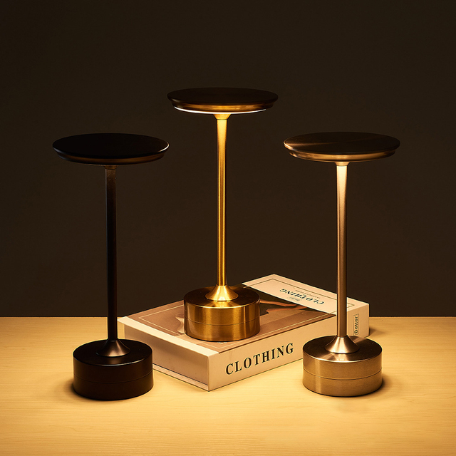Smart Home Lighting Cordless Led Table Lamp Wireless Rechargeable Touch Switch Dimmable Bar Restaurant Led Desk Lamps