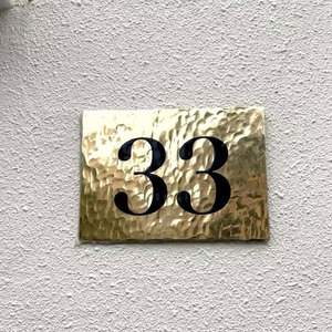 Placa y Letrero de Metal de Latón Ornamentado <span class=keywords><strong>Vintage</strong></span> con Patrón Personalizable para Decoración de Paredes de Hotel - Product Image 4