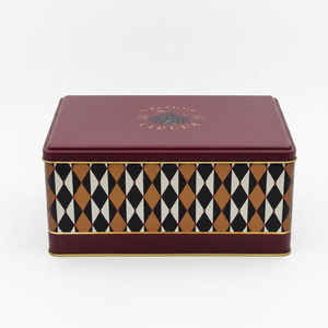 Vintage Circus Elegance 170x260x100mm Caja de almacenamiento de metal rectangular con tapa deslizante Capacidad 5.1L - Product Image 2