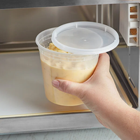 24 Oz. Couvercle de Deli à encastrer personnalisable translucide micro-ondable