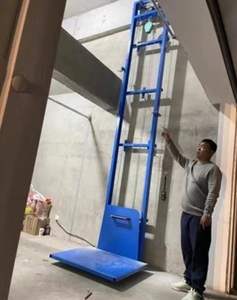 ลิฟต์บรรทุกสินค้าแบบไฮดรอลิกไฟฟ้าแท่นขุดเจาะบ้านและคลังสินค้าคู่มือเครื่องจักรก่อสร้างรางประเภทสินค้าขนถ่าย - Product Image 3