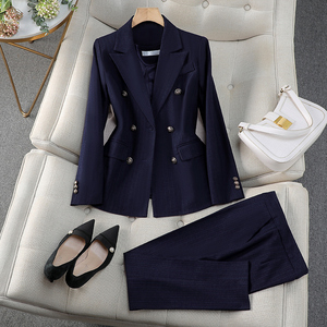 Completo da <span class=keywords><strong>Donna</strong></span> <span class=keywords><strong>a</strong></span> <span class=keywords><strong>Righe</strong></span> Stile Dea Professionale e Casual <span class=keywords><strong>Blazer</strong></span> Slim Alla Moda per Quest'Anno - Product Image 5