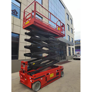 10 m raues Gelände selbstfahrende Scherenhebebahn mobile hydraulische Scherenhebearbeitsplattform