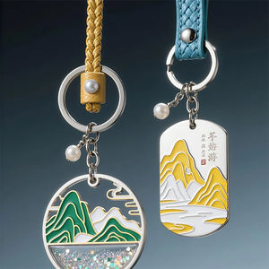 Porte-clés commémoratif ovale personnalisé JIAYUE en alliage de zinc, design de logo argenté, anneau de porte-clés avec composant rotatif - Product Image 4