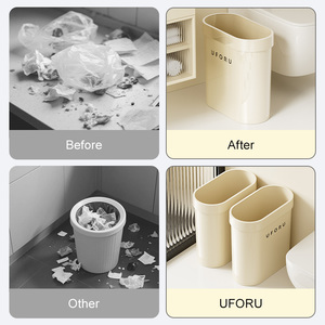 UFORU Poubelle Toilettes Cubos de <span class=keywords><strong>basura</strong></span> de <span class=keywords><strong>cocina</strong></span> modernos Cubos de <span class=keywords><strong>basura</strong></span> de baño para hogares <span class=keywords><strong>Cubo</strong></span> de <span class=keywords><strong>basura</strong></span> estrecho cuadrado <span class=keywords><strong>Cubo</strong></span> de <span class=keywords><strong>basura</strong></span> - Product Image 3