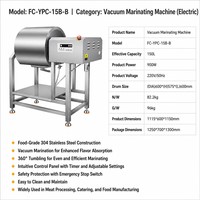 Marinateur sous vide commercial en acier inoxydable de 150 L avec système de rinçage automatique pour la marinade de viande en restaurant