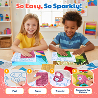 Kit d'art en feuille d'aluminium DIY Joycat pour enfants, ensembles créatifs d'artisanat en mousse et feuille d'aluminium, cadeaux d'anniversaire pour enfants