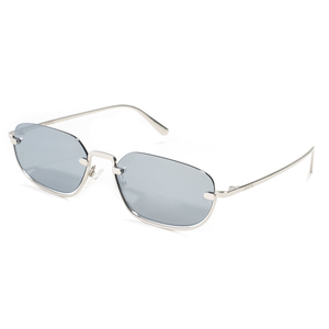Gafas de <span class=keywords><strong>Sol</strong></span> Metálicas Geométricas de Media Montura al por Mayor para Hombre, de Lujo, Diseño Hexagonal, Montura Delgada, Lentes Azul Océano, OEM/ODM - Product Image 2