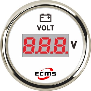 Voltmètre numérique 8-32V 52mm pour yachts, bateaux, camping-cars, voitures, véhicules modifiés, alimentation CC CA, résistance, fréquence - Product Image 5