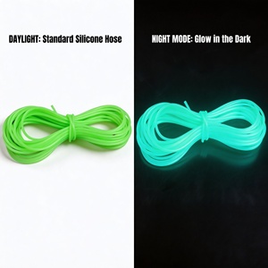 Tuyau <span class=keywords><strong>flexible</strong></span> en caoutchouc silicone coloré, taille personnalisée, pour usage industriel, eau, qualité alimentaire, phosphorescent, longueur et diamètre sur mesure - Product Image 2