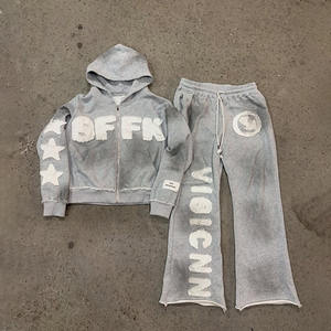 Мужской спортивный костюм из 100% хлопка с логотипом - Product Image 1