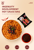 Nouilles Ramen Super Épicées Cuites en Sachet de 115g, Lot de Cinq, Sans Gluten, Faible en Gras, Faits Main, Sans Sucre - Vente Chaude en Gros