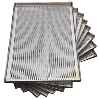 Plateaux perforés en tôle d'aluminium en métal, Plateaux d'égouttement de distributeur d'eau en métal, Bac d'égouttement d'huile en métal