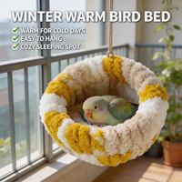 Nid chaud pour perroquet, nid en peluche léger pour oiseaux, nid de couchage pour perruches, perruches à bec rouge et calopsites en hiver