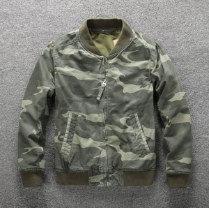 Veste en coton pour homme, lavée, ample, décontractée, épaisse, camouflage, pour les jeunes d'âge moyen - Product Image 2