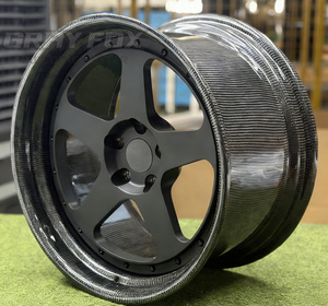 Cerchi in Fibra di Carbonio Nera Personalizzati GRAYFOX 17-24 Pollici 5X112 5x114.3 5x120 Forgiati ad Alte Prestazioni per Auto Passeggeri Vossen BMW - Product Image 2