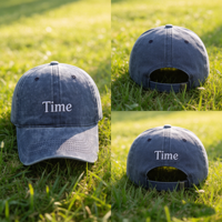 Gorra de Béisbol de Mezclilla de Algodón Lavado Estilo Retro, Logotipo Bordado en 3D, Ajustable, Unisex, Estilo Urbano, Deportiva, para Uso Diario