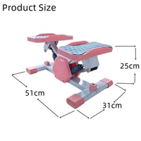 Máquina de step deportiva ligera y duradera con bandas de resistencia, mini escaladora para entrenamiento cardiovascular en casa.