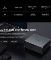 Mini PC CHUWI Mini-ITX Intel I5-12450H 16 Go LPDDR5 512 Go SSD Ports USB
