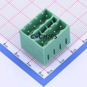 KF2EDGKVCH-5.08-2*4P Plug-in Terminal Block Through hole,P=5.08mm Connector Board-to-Board / Socket - Closed 2x4P 5.08mm Green - Product Image 1