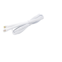 Kabel telepon, 6C Flat RJ12 6P6C 10CM 30awg 6P6C Flat kabel RJ12 panjang 10CM
