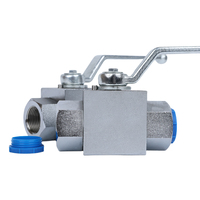Válvula de Bola de Acero al Carbono de Control Manual de Alta Presión YANYE 31.5MPa 50MPa KHB/YJZQ con Roscas Internas Hidráulicas OEM -22-140F