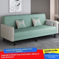Sofá Cama de Tela Moderno y Minimalista de Estilo Nórdico, Plegable, de Doble Uso, de 2 Plazas, Relleno de Esponja, para Apartamentos Pequeños, Sala de Estar, Dormitorio