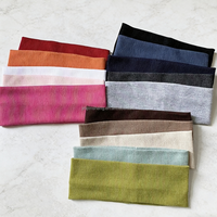 Bandeau de sport et de yoga en coton flanelle, style euro-américain, coloré, respirant, anti-transpiration, réutilisable, avec large élastique, pour le lavage du visage