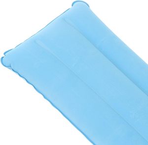 Oreiller de voyage gonflable floqué bleu ciel pour le camping, l'avion, la plage - Product Image 6
