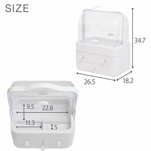 Organizador de Cosméticos Portátil de 3 Niveles para Encimera, Organizador de Maquillaje a Prueba de Polvo, Estuche para Cosméticos, Organizador de Belleza, <span class=keywords><strong>Caja</strong></span> de Maquillaje - Product Image 6
