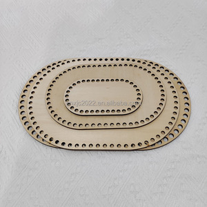 Base en bambou avec perforations et panneau en bois pour articles tissés à la main, <span class=keywords><strong>panier</strong></span> de <span class=keywords><strong>rangement</strong></span> multifonctionnel écologique fait main - Product Image 2