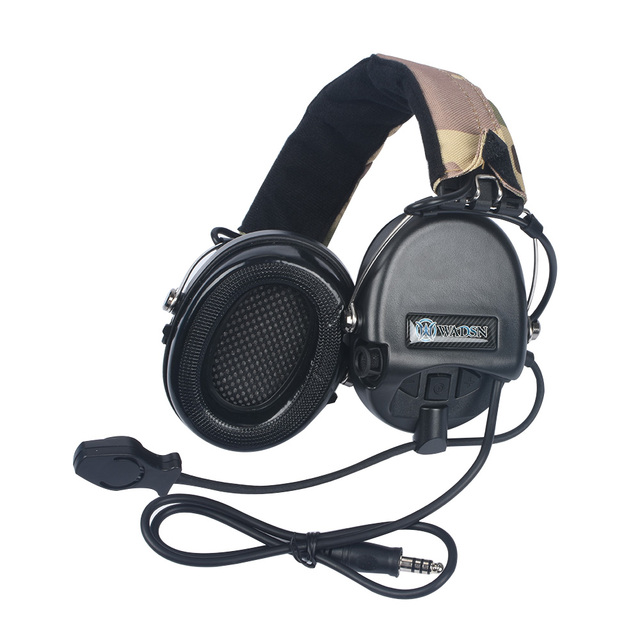 WADSN WZ165 Tactical Walkie Talkie Headset Microphone Over-ear Design Plastic 7.0mm Plug PTT Outdoor Communication No Noise