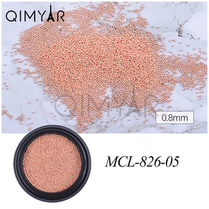 Vente en gros 0.6mm 0.8mm 3D Rond Pixie Métal Perles Mini DIY Micro Caviar Perles pour DIY Nail Art - Product Image 2