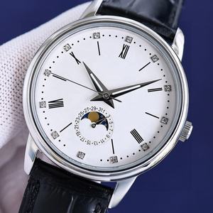 Montre mécanique automatique pour homme de 40 mm en acier inoxydable de haute qualité avec fonction de phase lunaire et miroir saphir, montre de luxe - Product Image 5