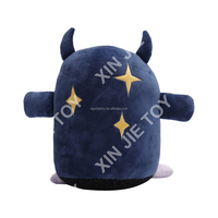Poupée en peluche monstre personnalisée OEM/ODM, motif dessin animé, bleue, design sur mesure
