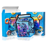 Boîte personnalisée pour 5x7 3.5 sacs exotiques en mylar emballage refermable de bonbons pochette en plastique gommeux sac en mylar anti-odeur avec boîte 1 gramme