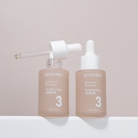 Ensemble d'emballages cosmétiques en verre pot de crème pour le visage de 30ml 50ml flacon compte-gouttes de sérum de 100ml paquet de bouteille de toner d'essence avec logo