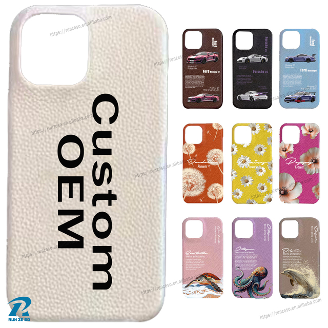 Custom Designed PU Leather Mobile Phone Case for iPhone New with Custom Logo Printing