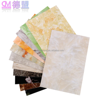 4x8 feuilles de PVC haute brillance 1MM feuilles de panneaux muraux en PVC Commercial