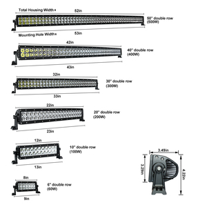 Barre lumineuse LED double rangé<span class=keywords><strong>e</strong></span> AURORA <span class=keywords><strong>30</strong></span> pouces IP69K IP68 <span class=keywords><strong>E</strong></span>-mark 12V pour tout-terrain - Product Image 1