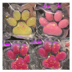 12pcs Cat Paw Mochi <b>Squishy</b> Ball Gift Set Ultra Soft TPR Material Sensory Fidget Stress Relief Therapy Kawaii Squeeze Toys - Product Image 2