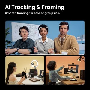 Caméra Insta360 Link 2 Pro <span class=keywords><strong>Webcam</strong></span> avec suivi IA, contrôle gestuel et microphones à réduction de bruit pour la téléconférence et les jeux sur Link2 Pro - Product Image 6