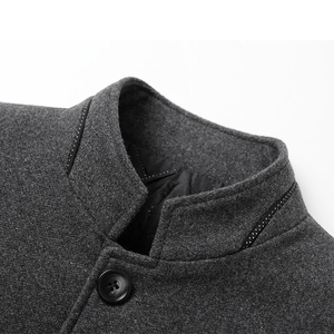 Winter mode Einfache Herren Woll jacke Herren kragen Herren mittleren Alters Vater beladene Woll jacke - Product Image 6