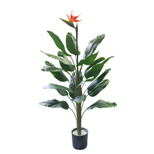 Plantes décoratives artificielles hautement réalistes : Arbre de paradis et Bananier du voyageur de grande taille pour la décoration intérieure, commerciale et paysagère - Product Image 1
