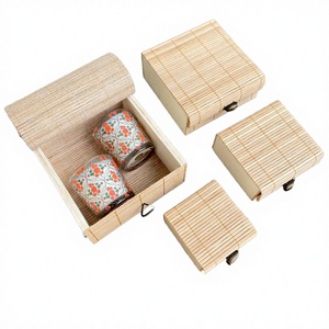 <b>Mini</b> Bamboo Gift <b>Box</b> Handmade Bamboo <b>Storage</b> <b>Box</b> UV Printing Eco-Friendly Modern Packaging for Welcome Gifts Wedding Favors - Product Image 2