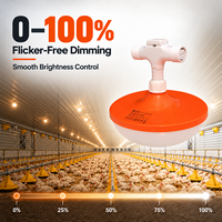 Fabricant OEM ODM de lampes LED pour volailles 9W 48V DC IP67, éclairage agricole dimmable Plug and Play pour poulaillers de poulets de chair, de poules pondeuses et d'éleveuses