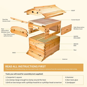 <span class=keywords><strong>2</strong></span> Cajas de Cría Súper para Colmena Palacio Dorado, Colmena Automática de Flujo Continuo sin 7 Marcos de Flujo - Product Image 2