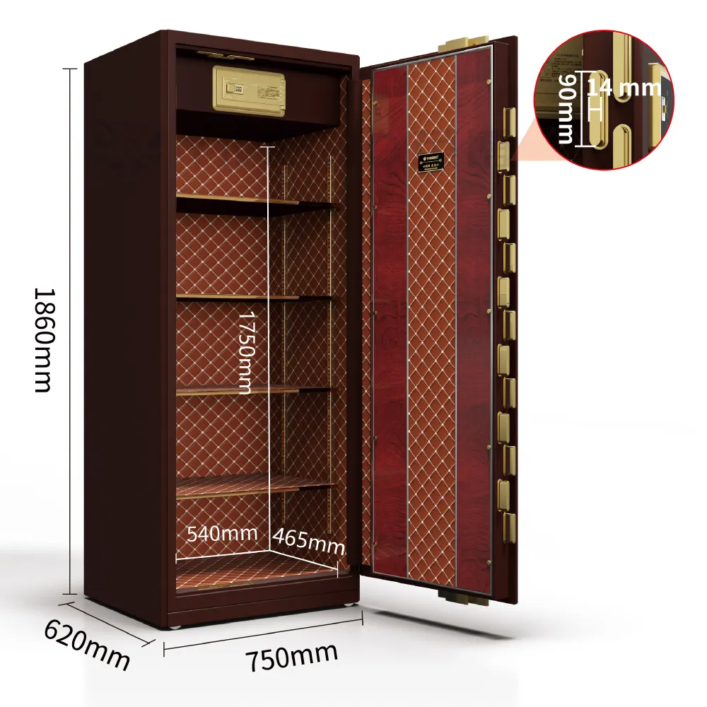 YINGBO high 1880 mm big storage size safe box vault safety luxury intelligent caja fuerte safes