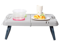 Table de rangement multifonctionnelle pliable et portable en métal ultraléger pour le camping en extérieur