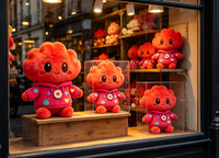 Peluche personnalisée nuage rouge mignon, figurine douce OEM/ODM pour souvenir ou cadeau